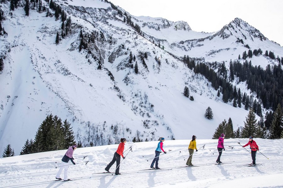 Cross-country skiing in Damüls