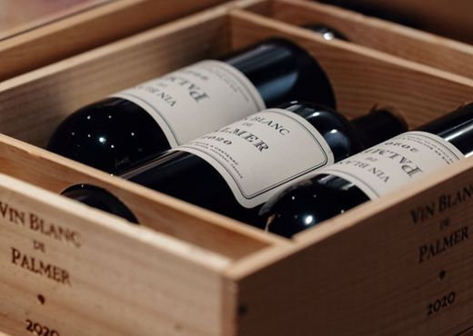 A wine crate in Max’s wine cellar, containing 35,000 bottles