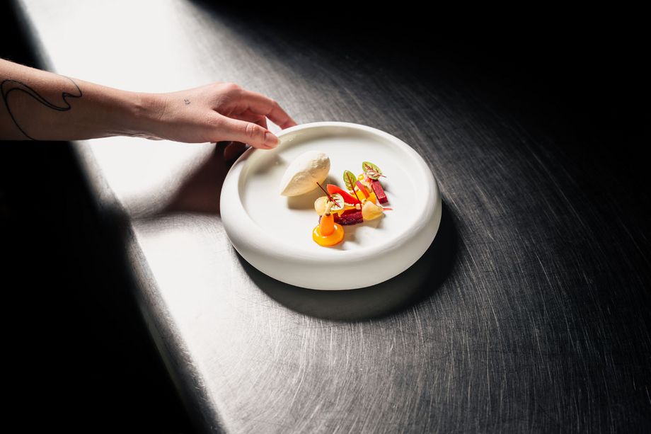 Gericht aus dem Gourmetmenü, welches im 3-Hauben Restaurant Löffelspitze, im Hotel Alpenstern Damüls, serviert wird